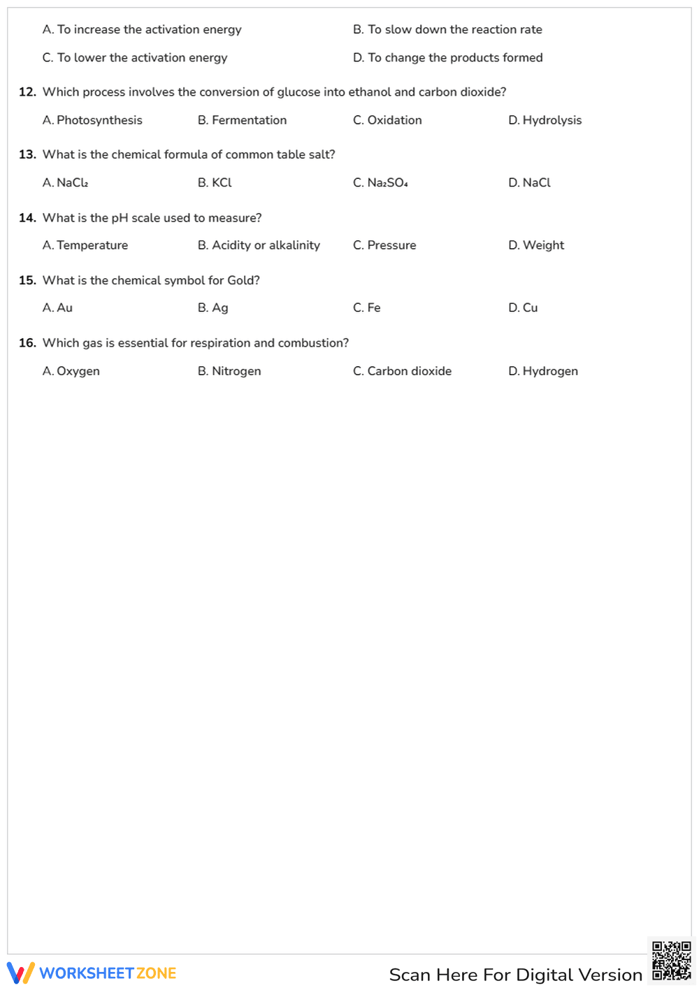 Grade 12 Chemistry Unit 3 Model Exam | Essential Printable - Page 2