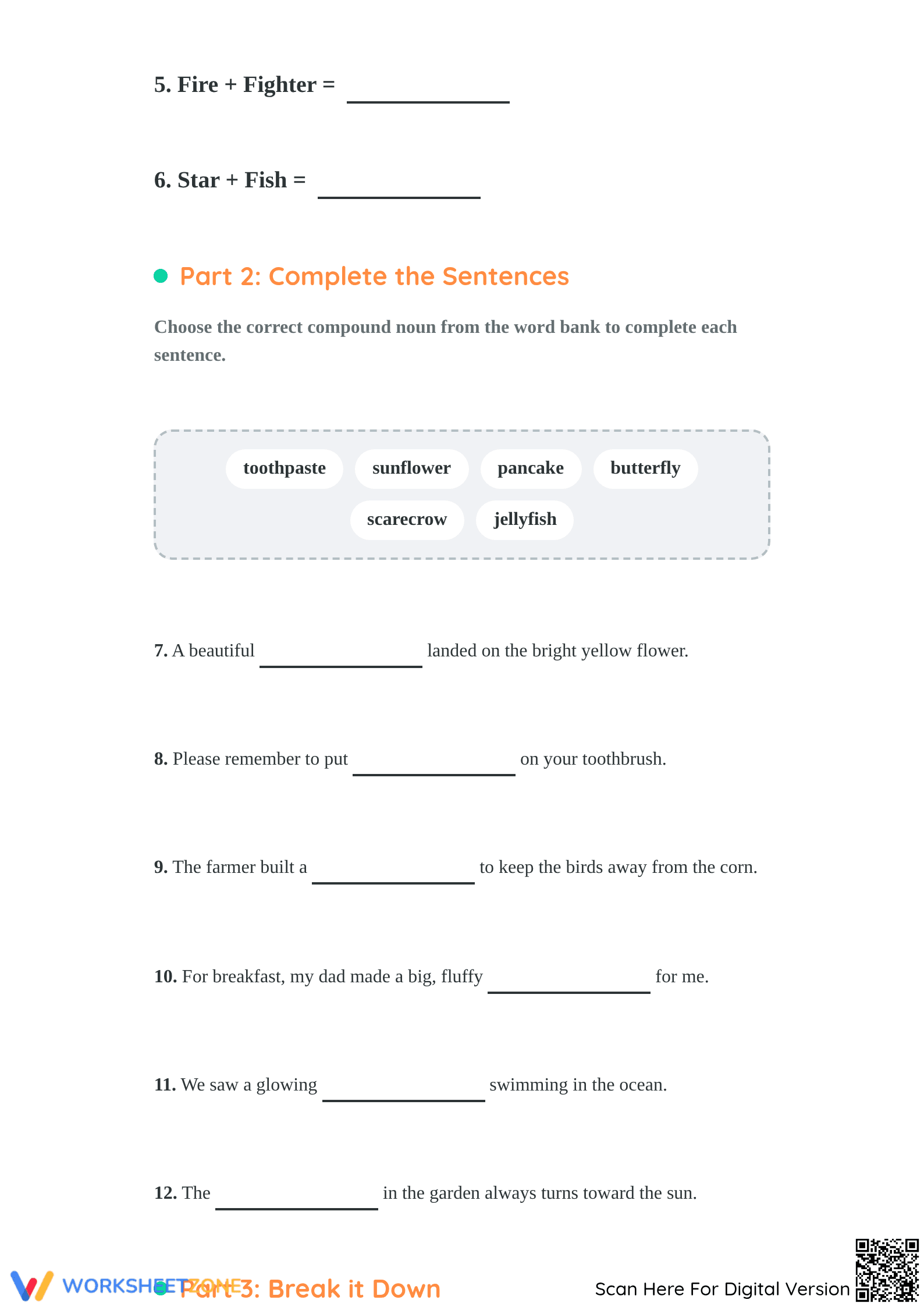 Essential Compound Nouns Worksheet | Grade 2-3 ELA - Page 2