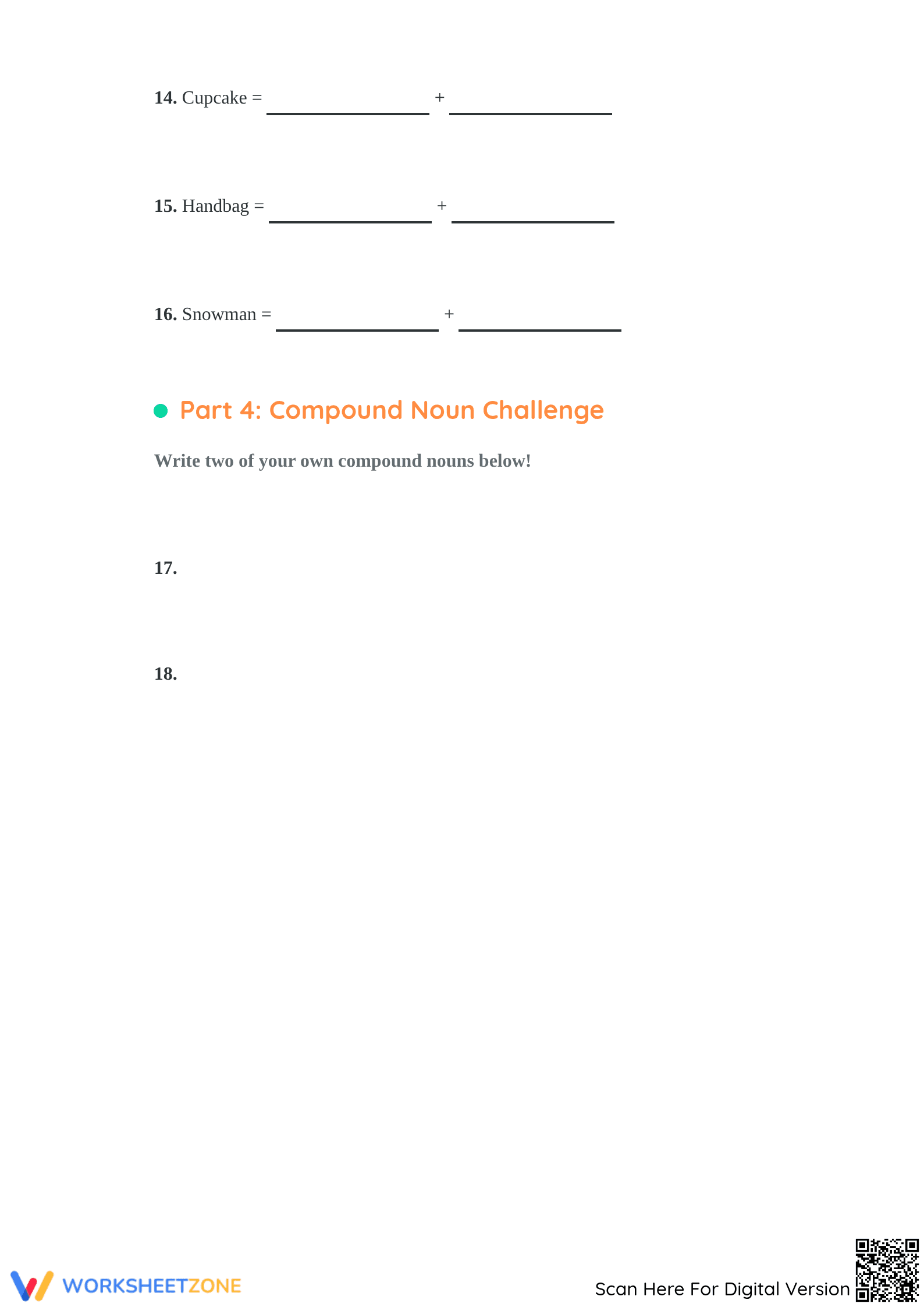 Essential Compound Nouns Worksheet | Grade 2-3 ELA - Page 3