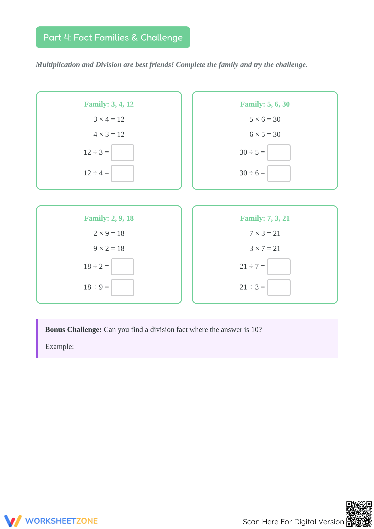Basic Division Worksheet | Grade 3 Math Printable - Page 4