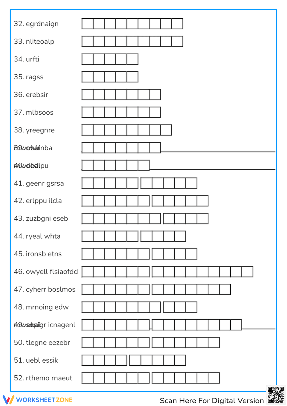Spring Word Scramble - Page 3
