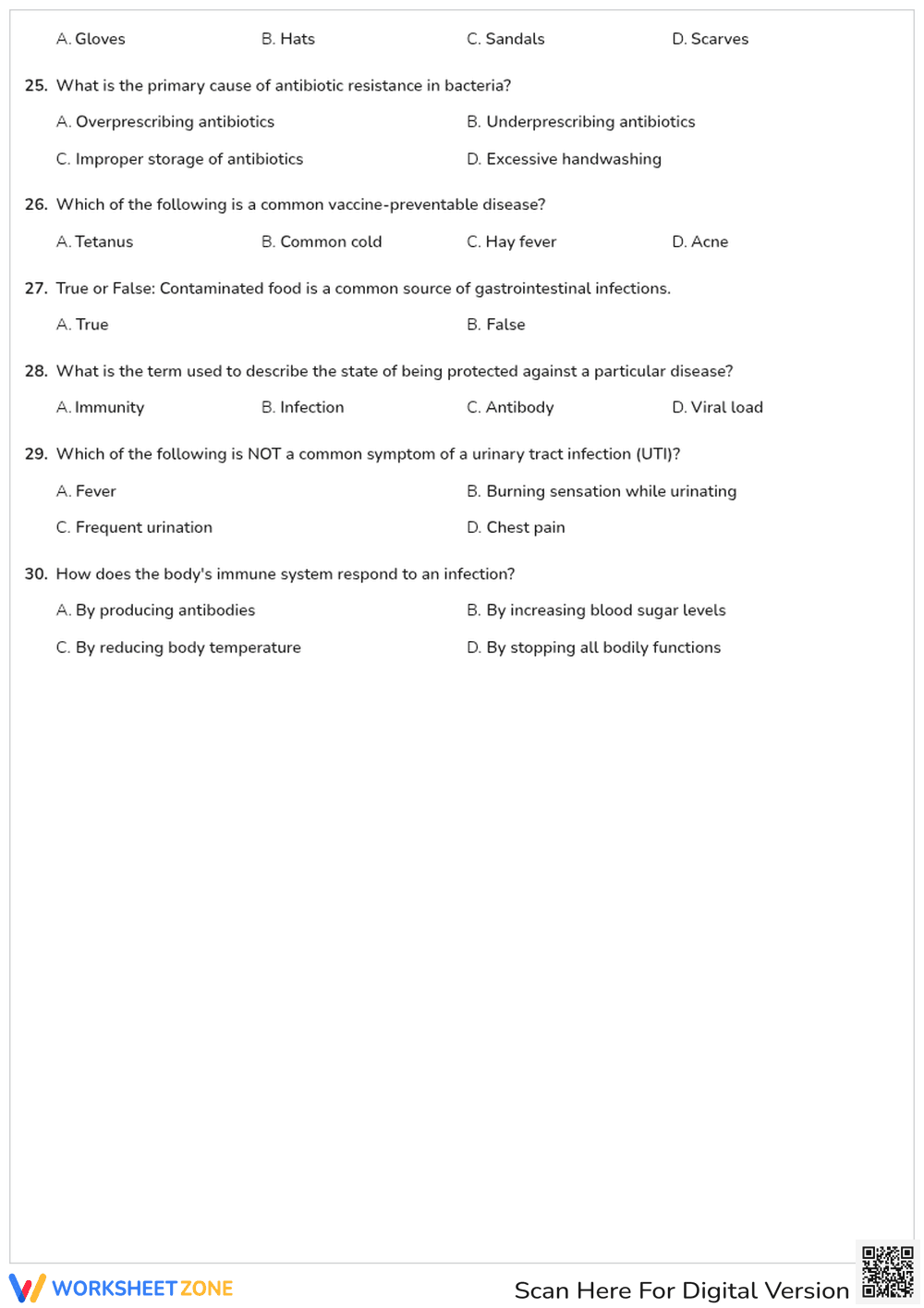 Set questions on micro biology including infection and prevention and control - Page 3