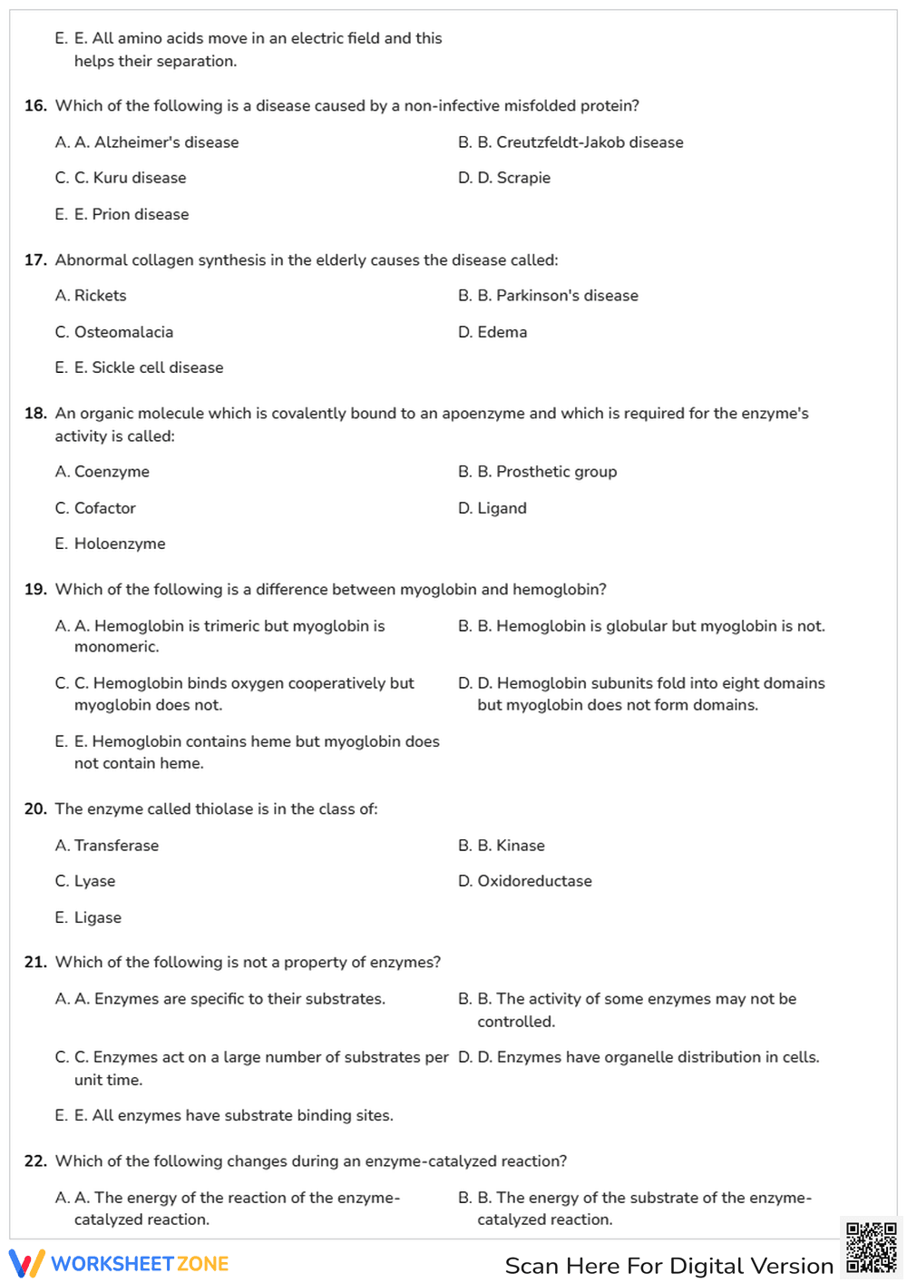 Biochemistry Mock Exam | Essential Grade 12 Science - Page 3