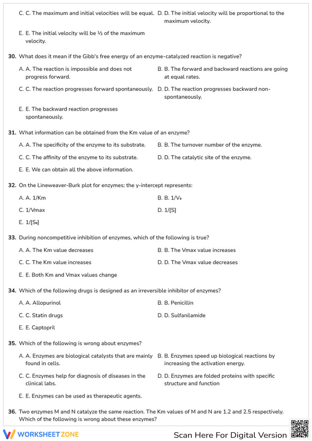 Biochemistry Mock Exam | Essential Grade 12 Science - Page 5
