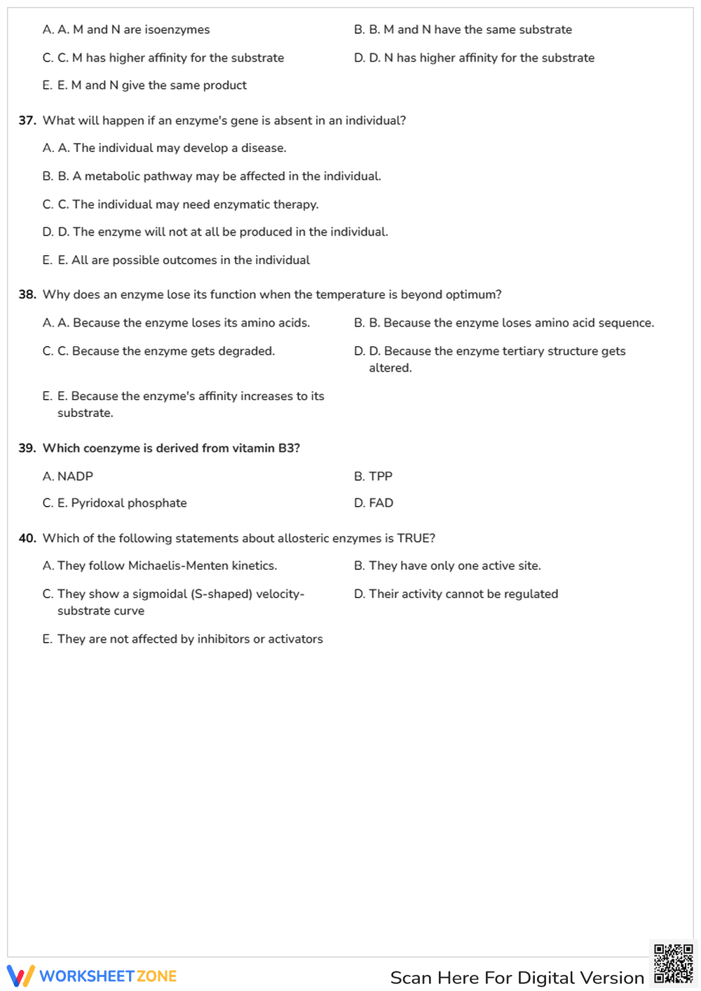 Biochemistry Mock Exam | Essential Grade 12 Science - Page 6