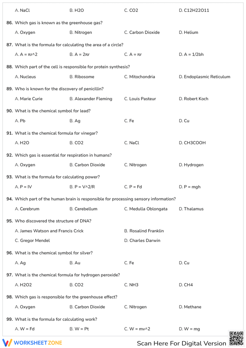 Essential PCMB Science Review Worksheet | Grades 9-12 - Page 7