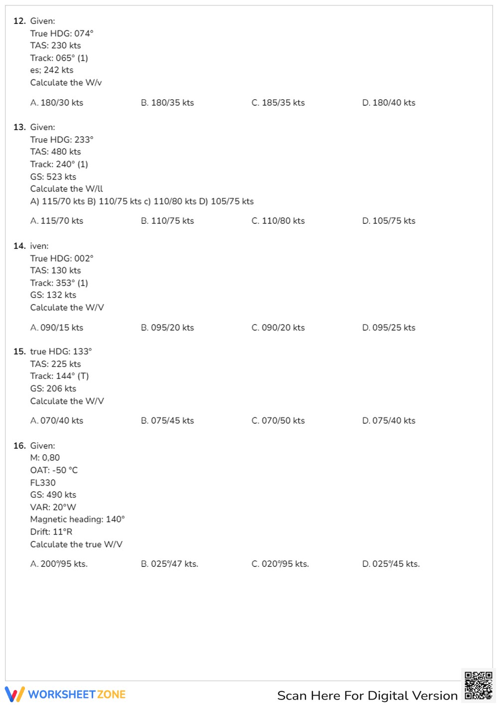 Wind Velocity Worksheet | Grade 12 Printable Practice - Page 3