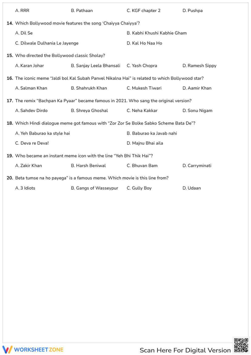 ACE General Knowledge Quiz | Essential College Worksheet - Page 2