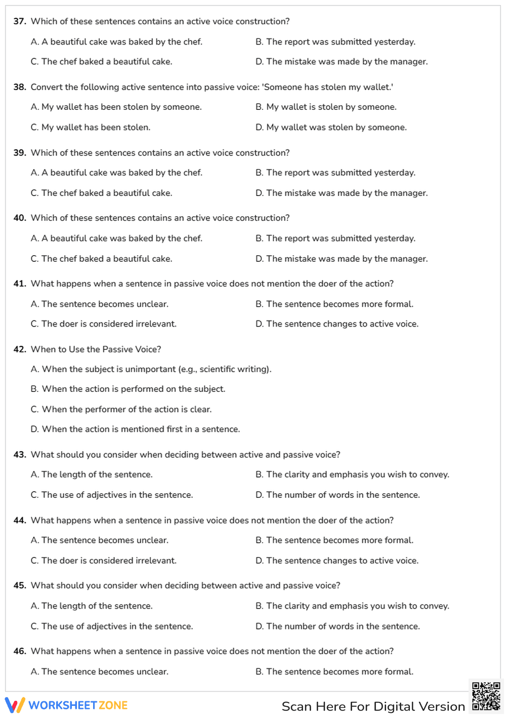 L.11-12.1 Worksheet: Advanced Grammar — Grade 12 Aligned - Page 5