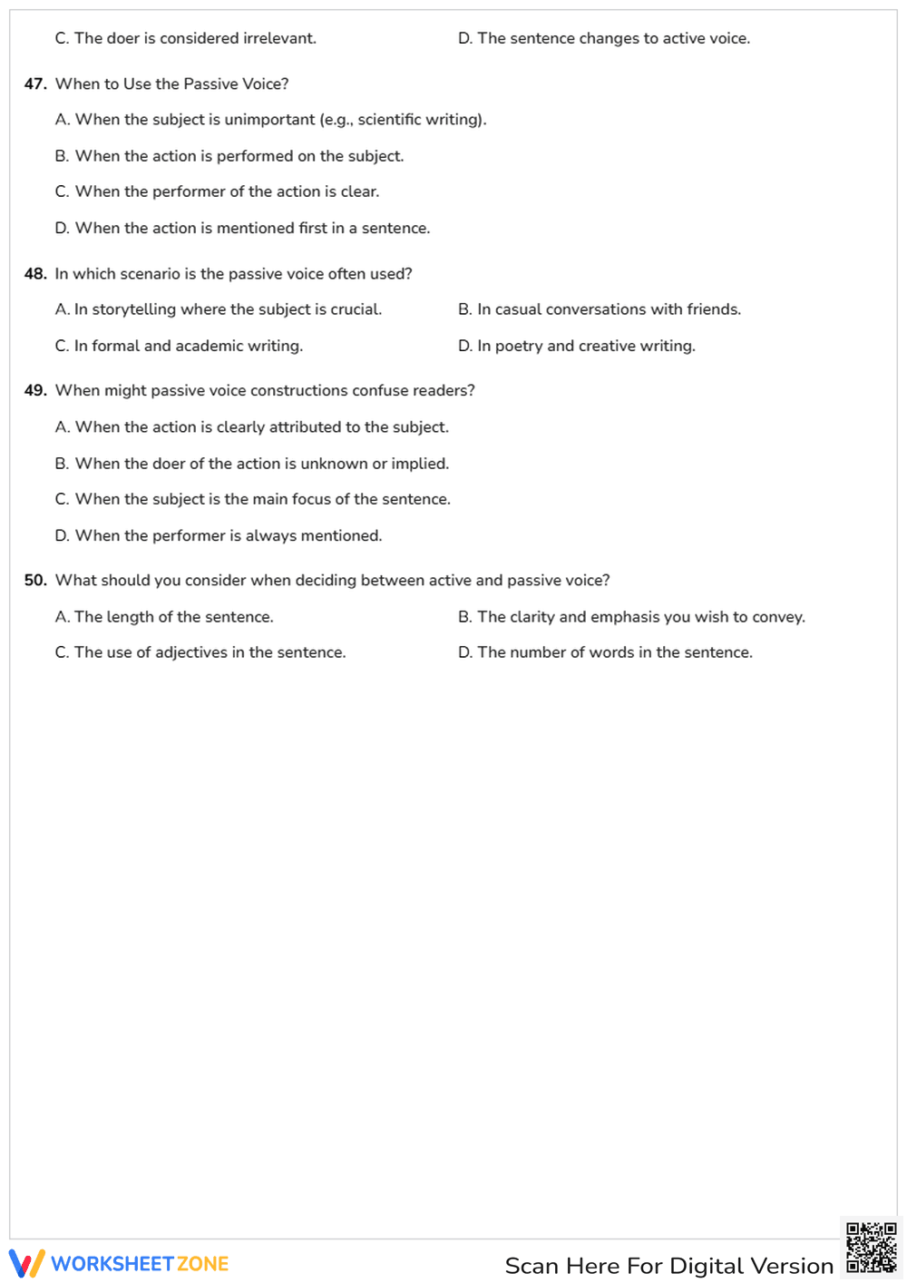 L.11-12.1 Worksheet: Advanced Grammar — Grade 12 Aligned - Page 6