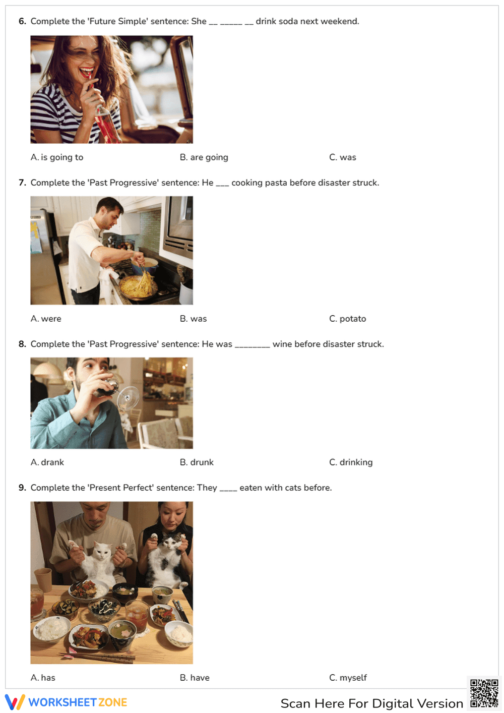 Verb Tenses & Pronouns Review | Essential Grade 5-7 ELA - Page 2