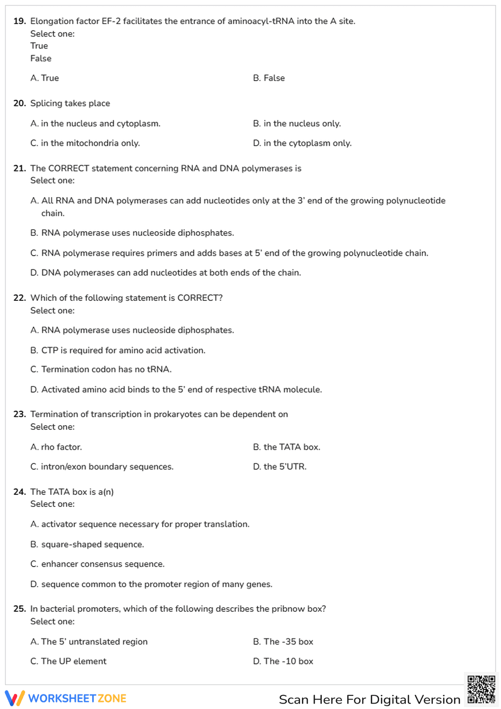 Transcription & Translation Quiz | Essential College Biology - Page 3