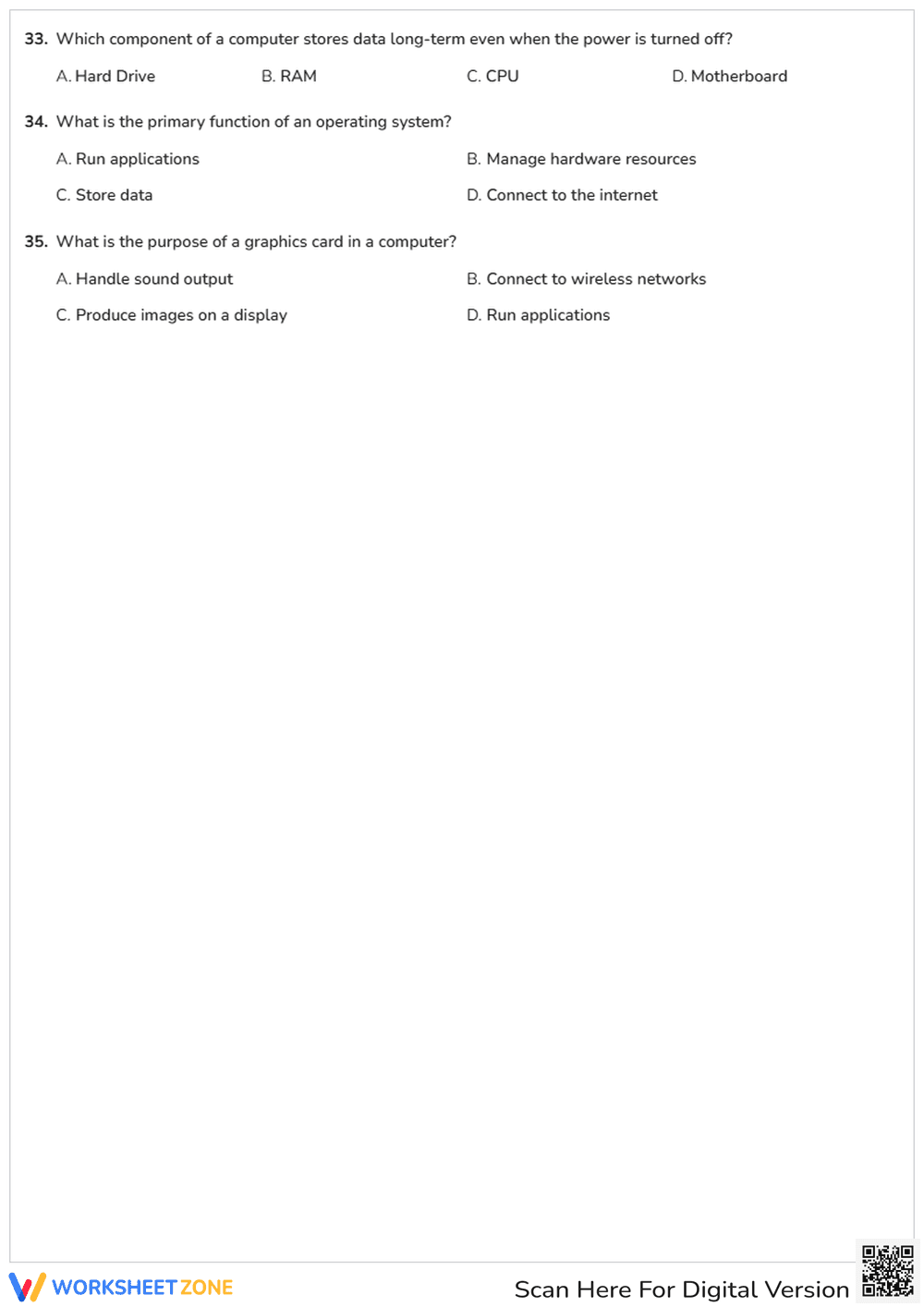 Essential ICT & Computer Science Quiz | Grades 6-8 - Page 4