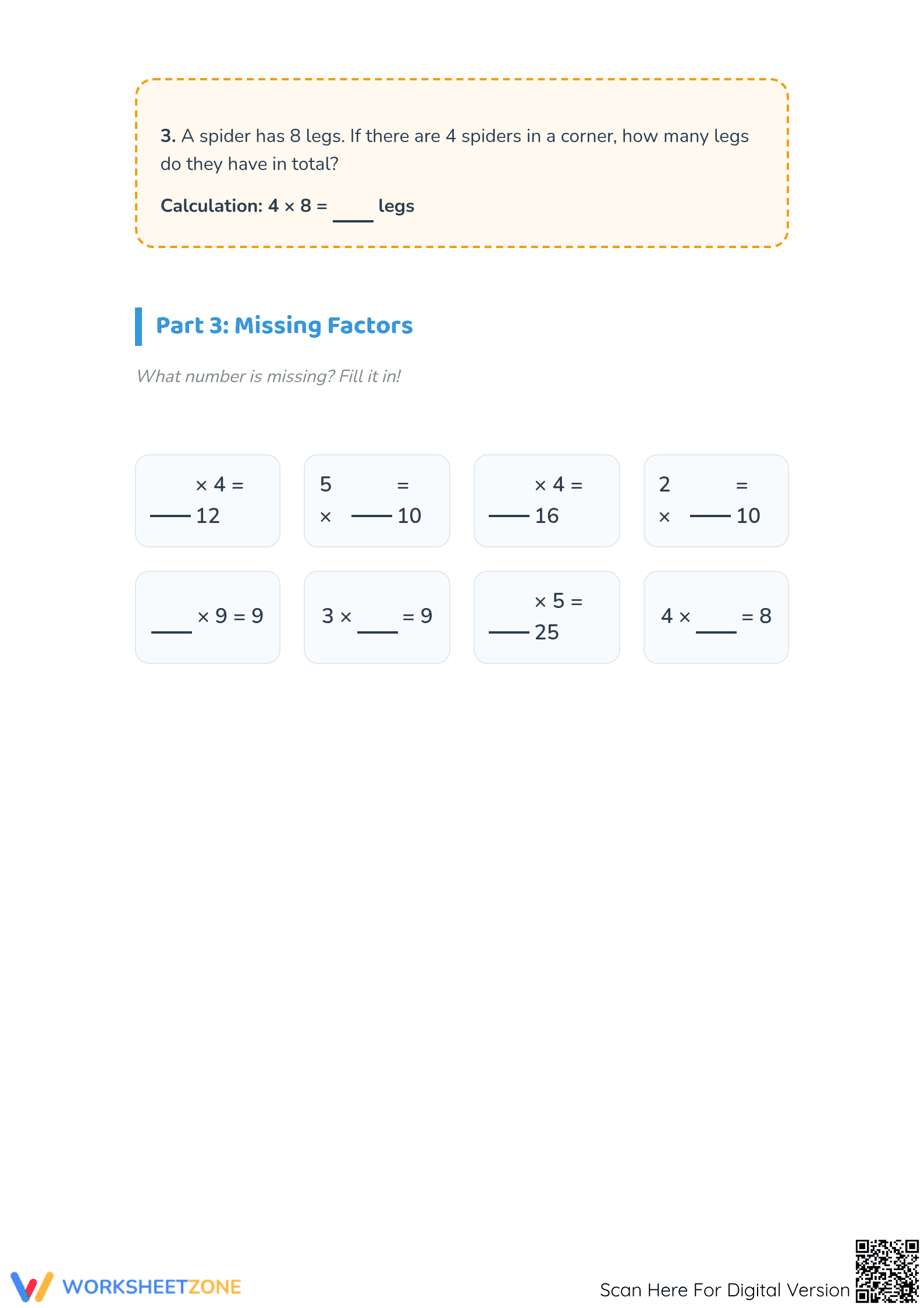 Grade 3 Multiplication Practice — Essential Worksheet - Page 3