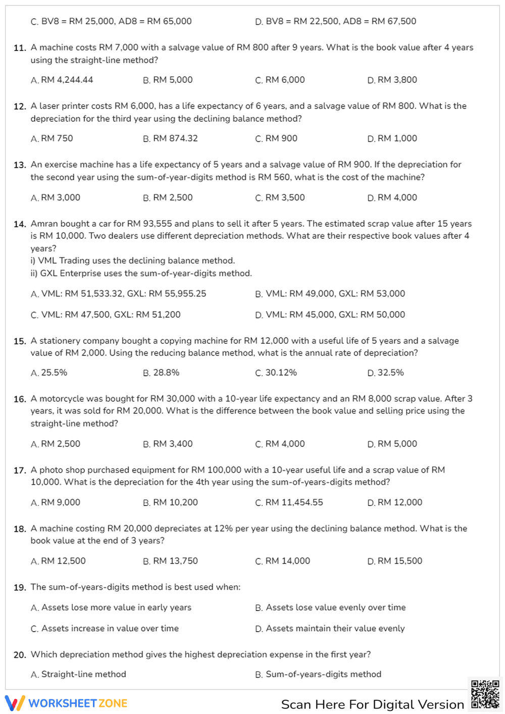 Essential Depreciation Quiz: Chapter 9 Accounting - Page 2