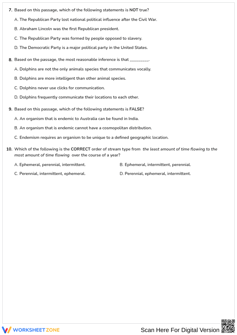 Grade 9 ASVAB Practice — Printable No-Prep Worksheet - Page 2