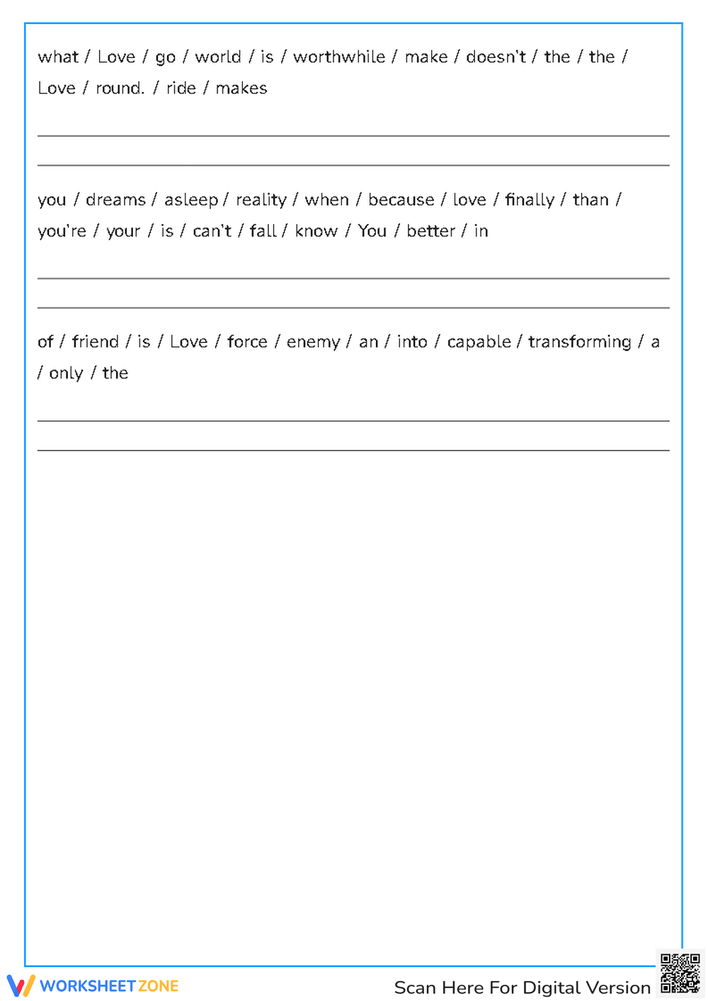 Valentine Sentence Scramble | Grade 5 Essential Practice - Page 2