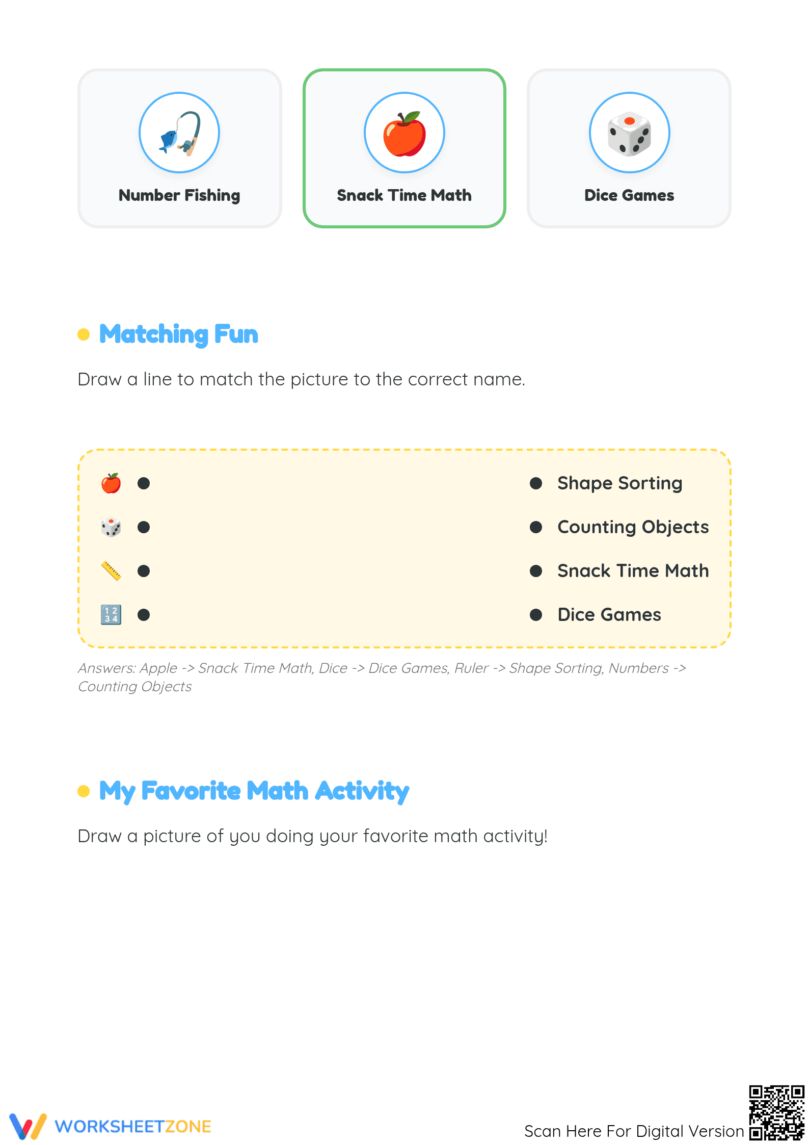 Essential Kindergarten Math Activities | Printable Worksheet - Page 2