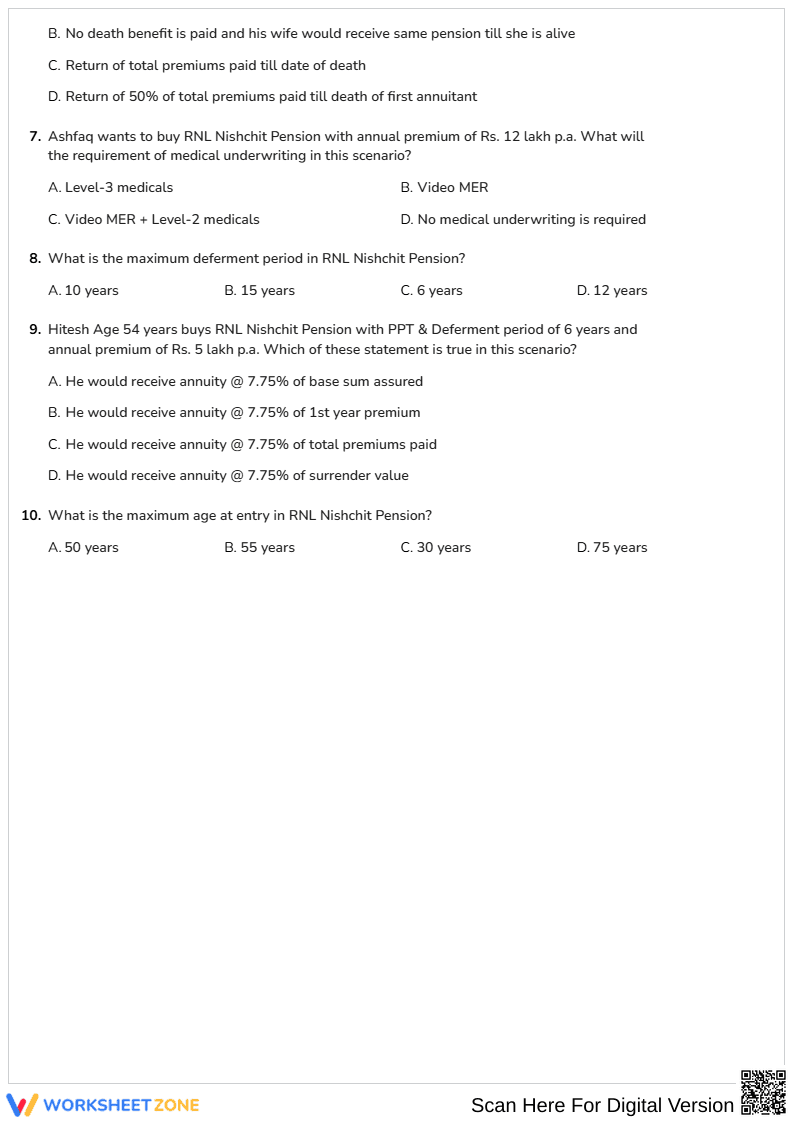RNLIC Nishchit Pension Quiz | Essential College Finance - Page 2