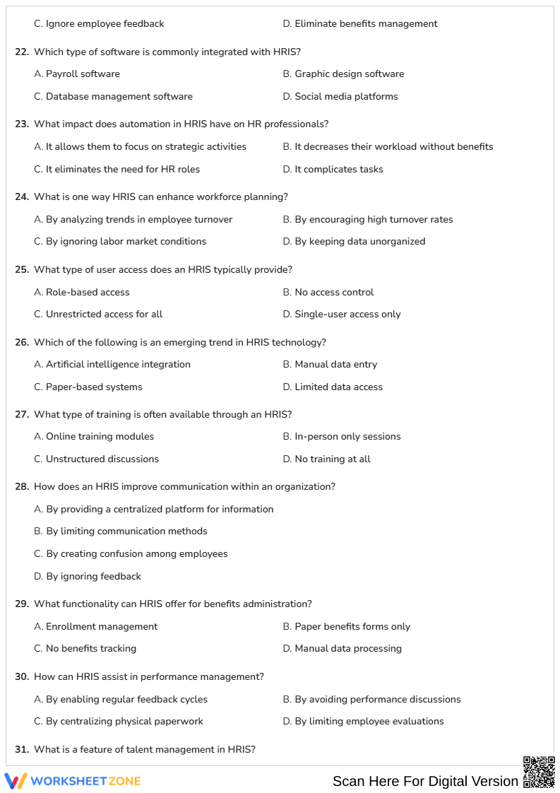 HRIS Quiz: Essential Human Resource Systems Guide - Page 3