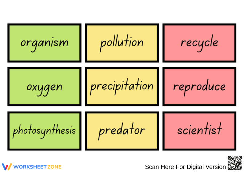 4th Grade Science-Related Spelling Words - Page 3