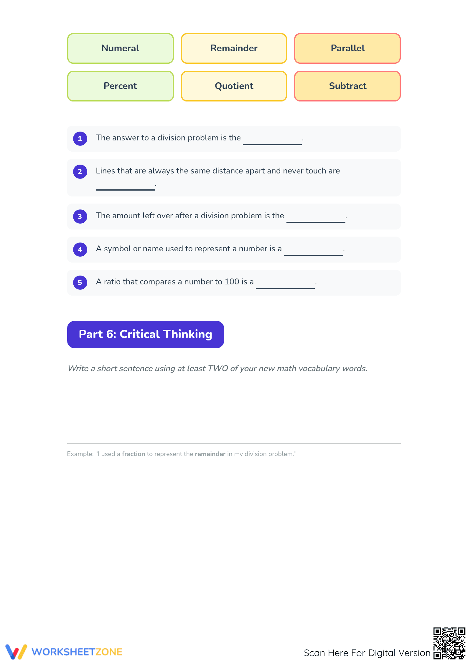 Math Vocabulary Spelling Words for Elementary Students - Page 4