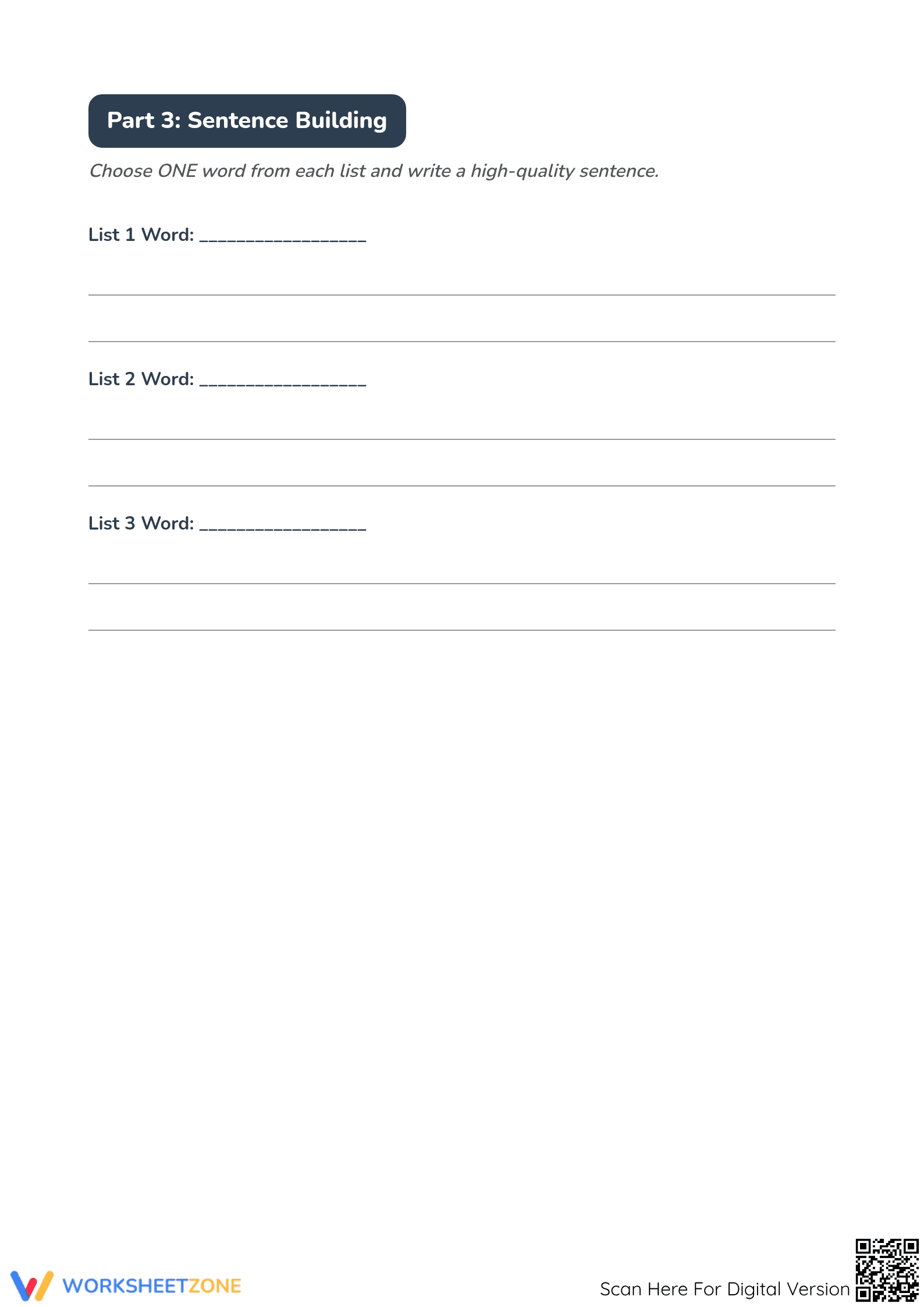 3rd Grade Academic Vocabulary Spelling Lists - Page 3