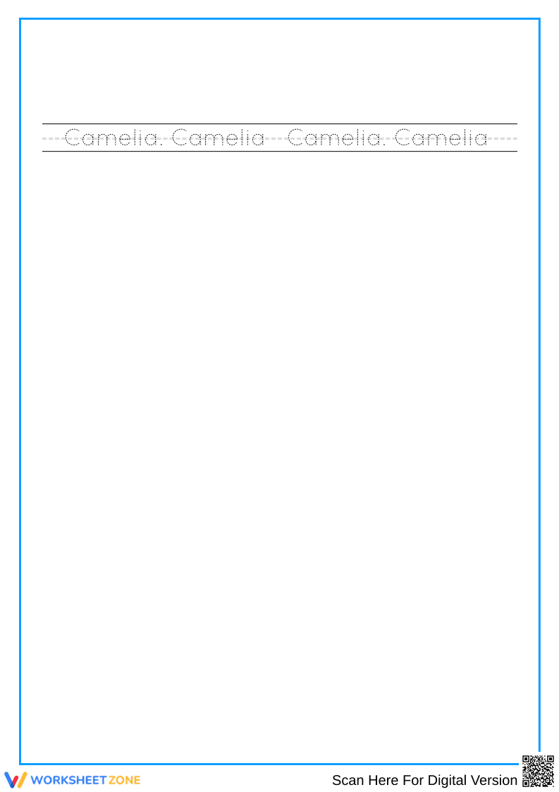 Tracing Name Practice Sheet - Nala - Page 2