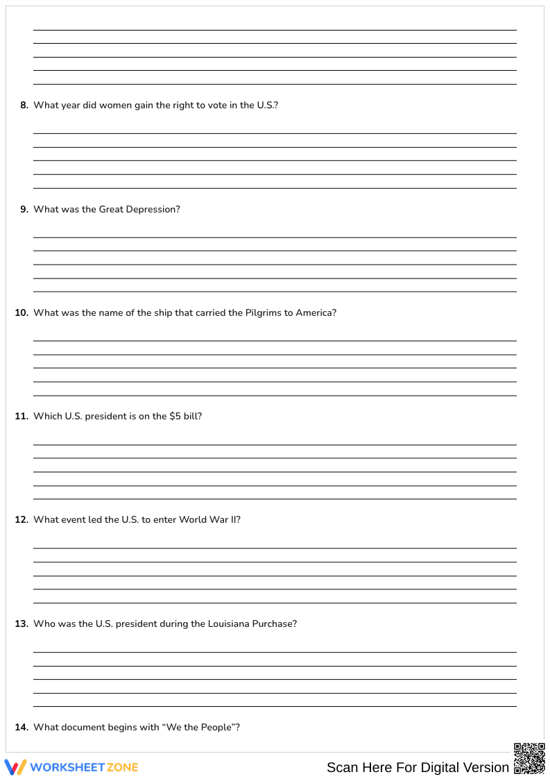 American History Trivia Quiz - Page 2