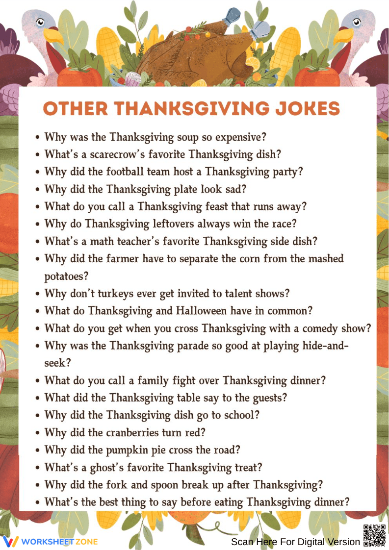 Thanksgiving Pilgrim Jokes for Kids – Funny Holiday Activity - Page 2