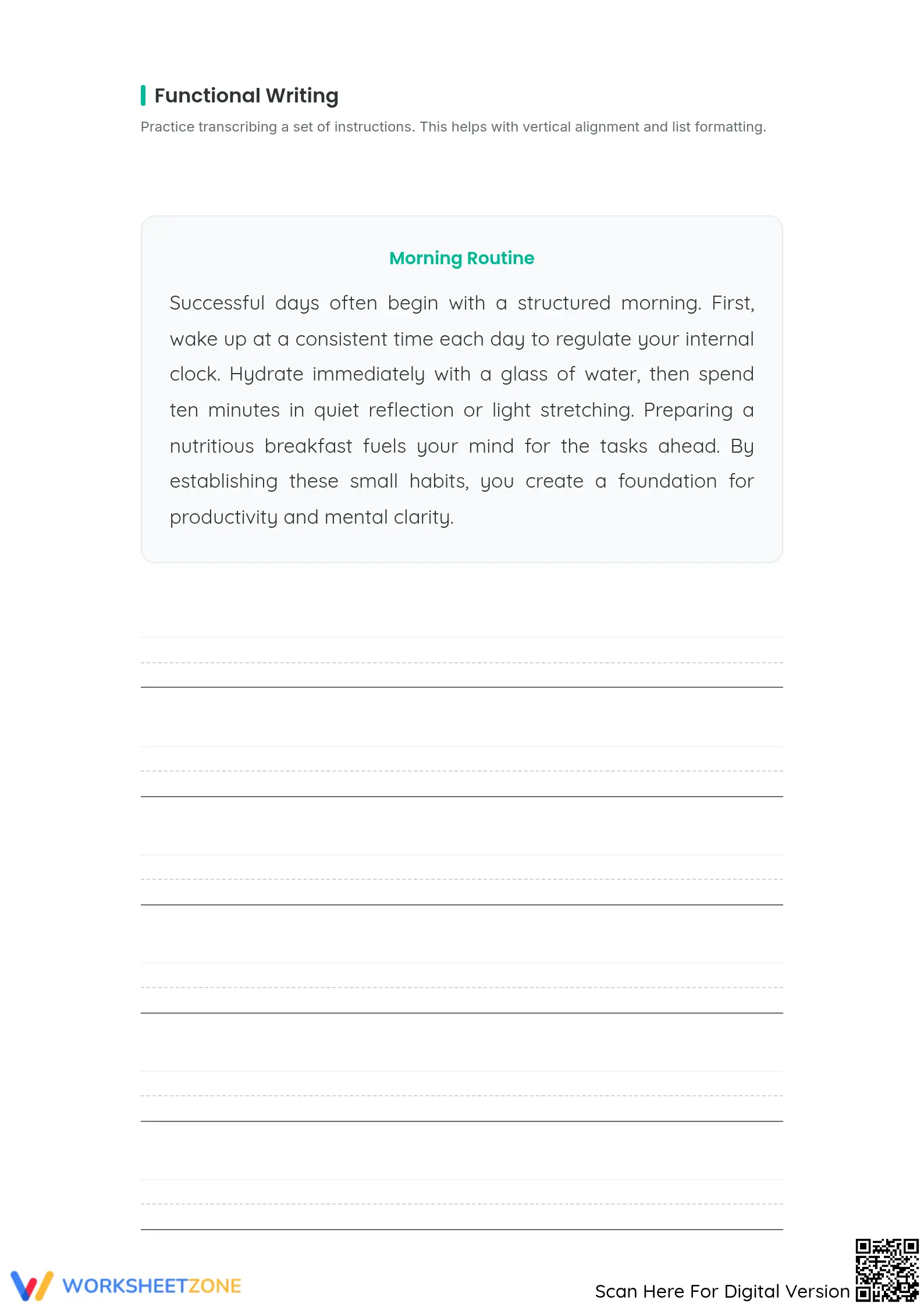 The Weekend Getaway – Handwriting Practice Paragraph Worksheet - Page 3
