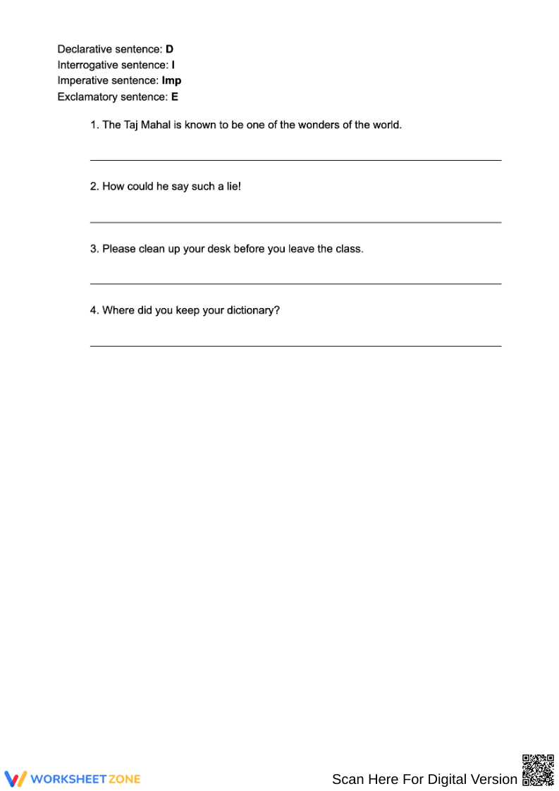 Identify the Types of Sentences – Declarative, Interrogative, Imperative & Exclamatory - Page 2