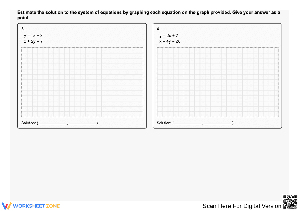 Graphing Systems of Linear Equations Worksheet - Page 2