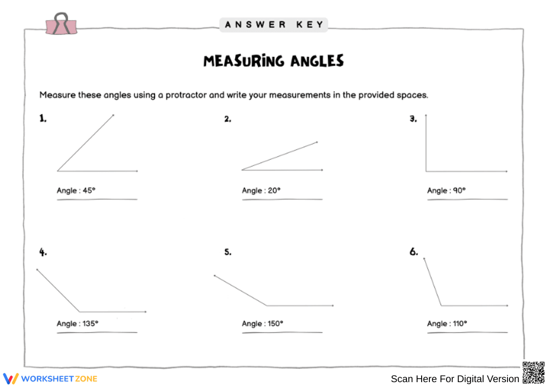 Measuring Angles with a Digital Protractor Worksheet - Page 4