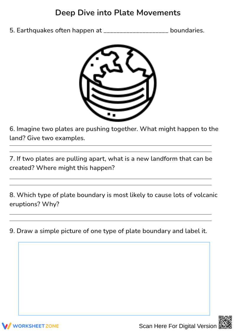 Exploring Plate Boundaries Worksheet - Page 2