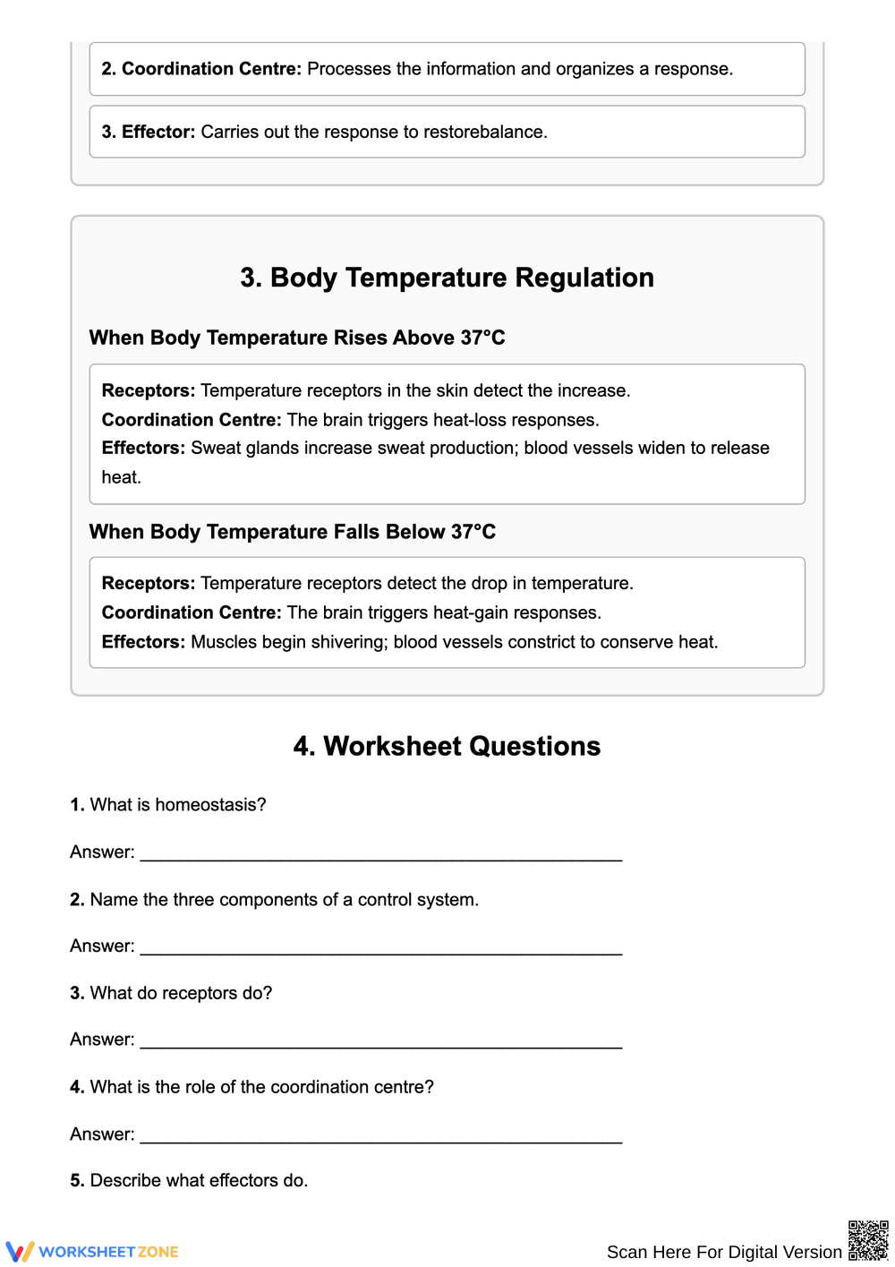 Homeostasis Worksheet - Page 2