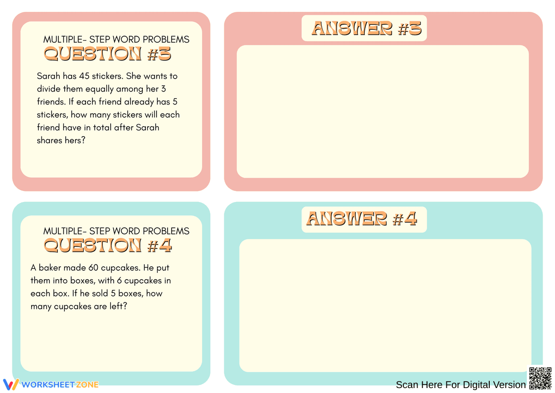 Engaging Two-Step Word Problems for Kids - Page 2