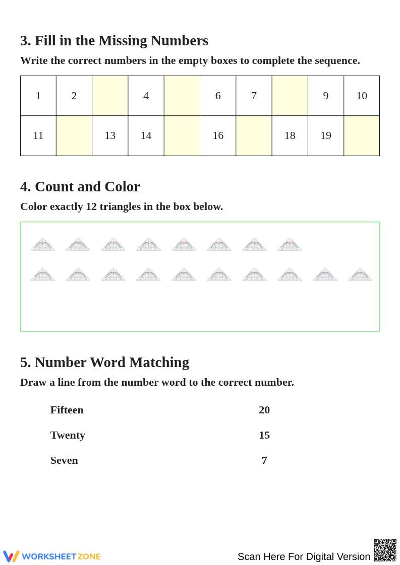 Counting Fun: Engaging Activities for Numbers 1 to 20 - Page 2