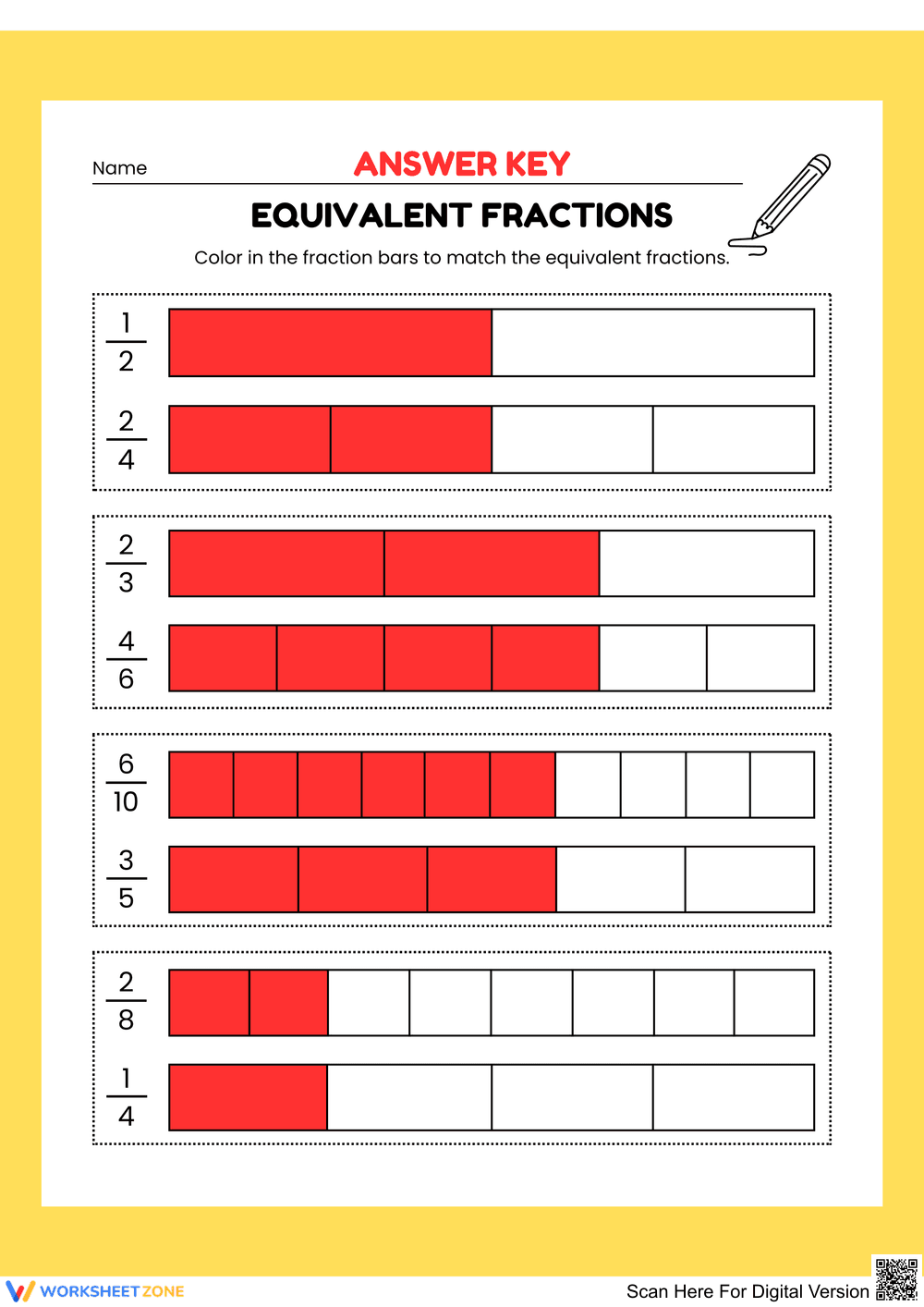 Exploring Equivalent Fractions with Colorful Bars - Page 2
