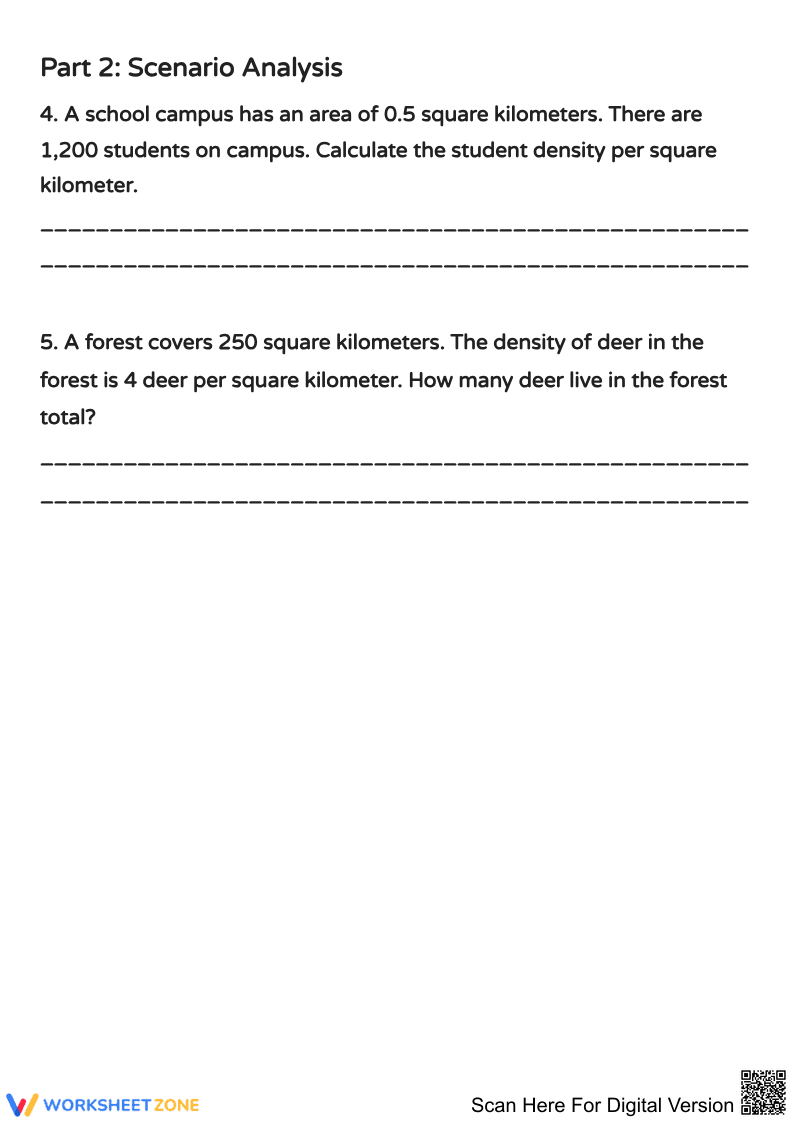 Population Density Worksheet - Page 2