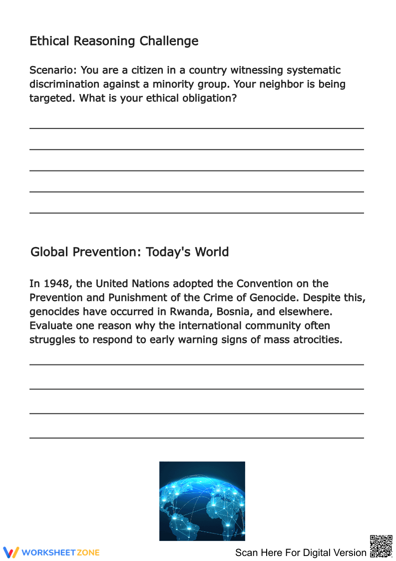 Global Response and Responsibility Worksheet - Page 2
