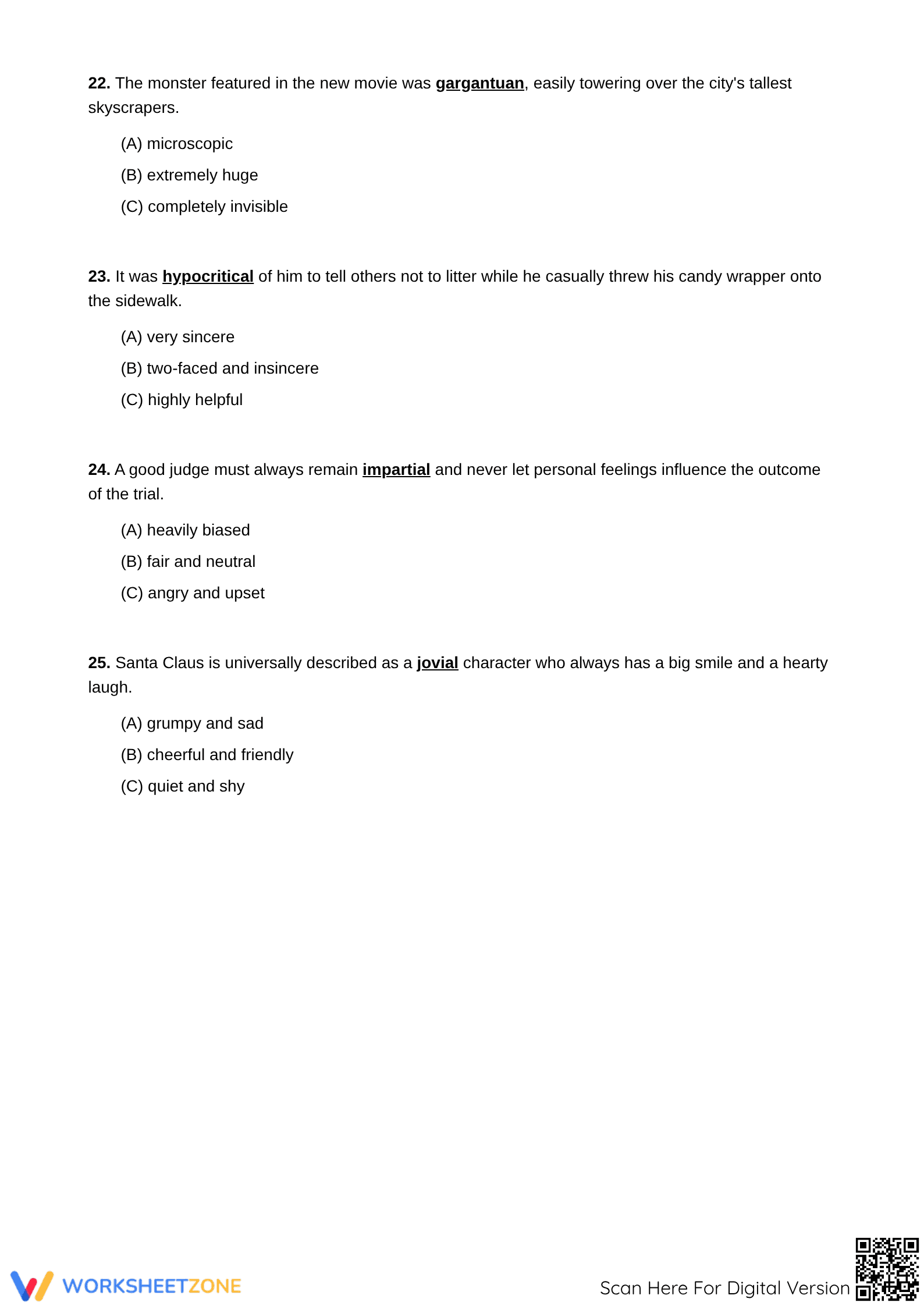 Defining Words: Context Clues - Part 2 - Page 5