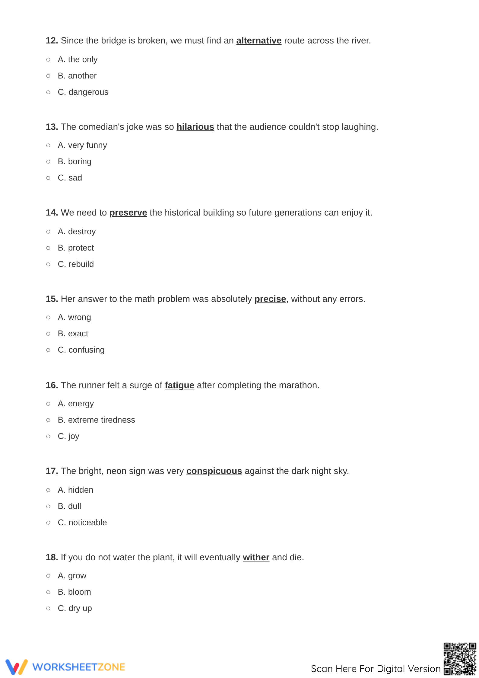 Defining Words: Understanding with Context Clues - Part 2 Worksheet - Page 3
