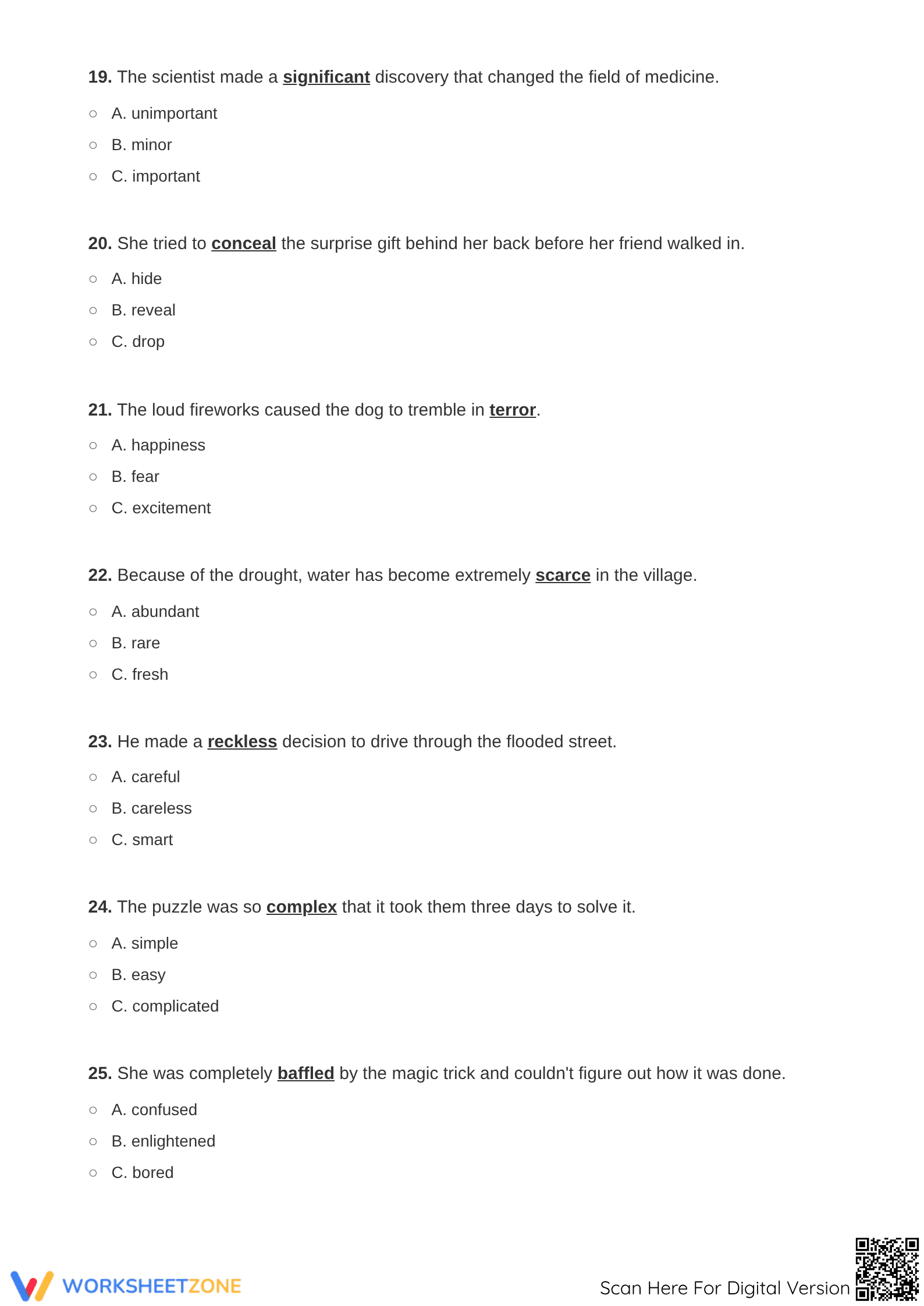 Defining Words: Understanding with Context Clues - Part 2 Worksheet - Page 4