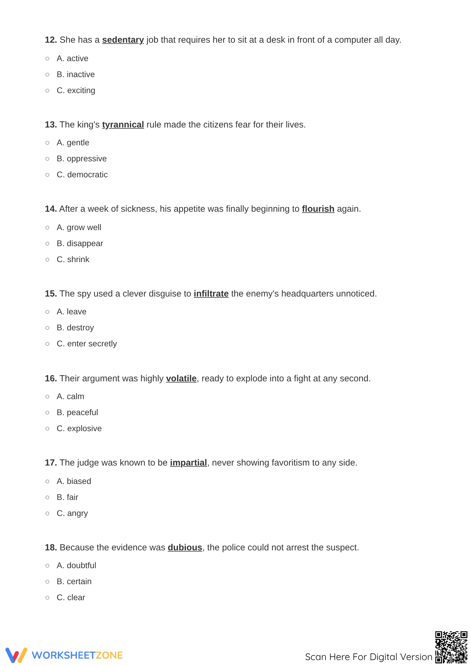 Defining Words: Understanding with Context Clues - Part 3 Worksheet - Page 3