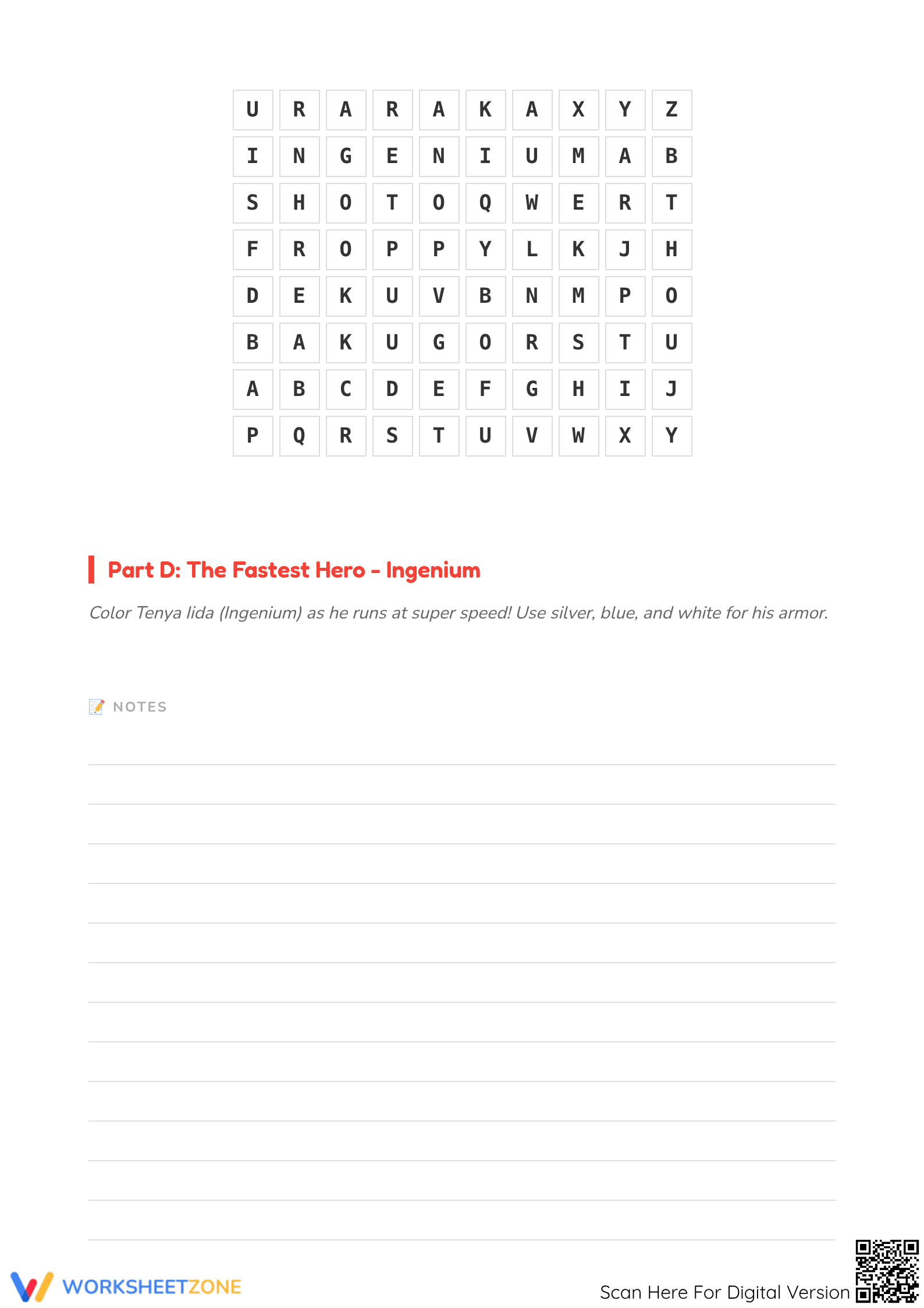 My Hero Academia: Hero ID & Coloring - Part 2 Worksheet - Page 3