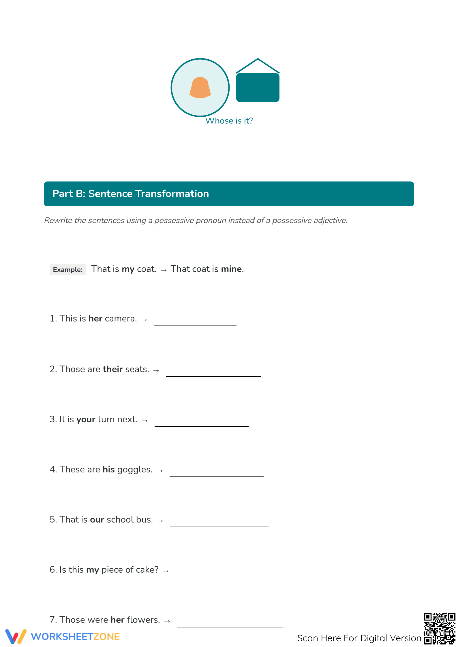 Practice Using Possessive Pronouns - Part 2 Worksheet - Page 3