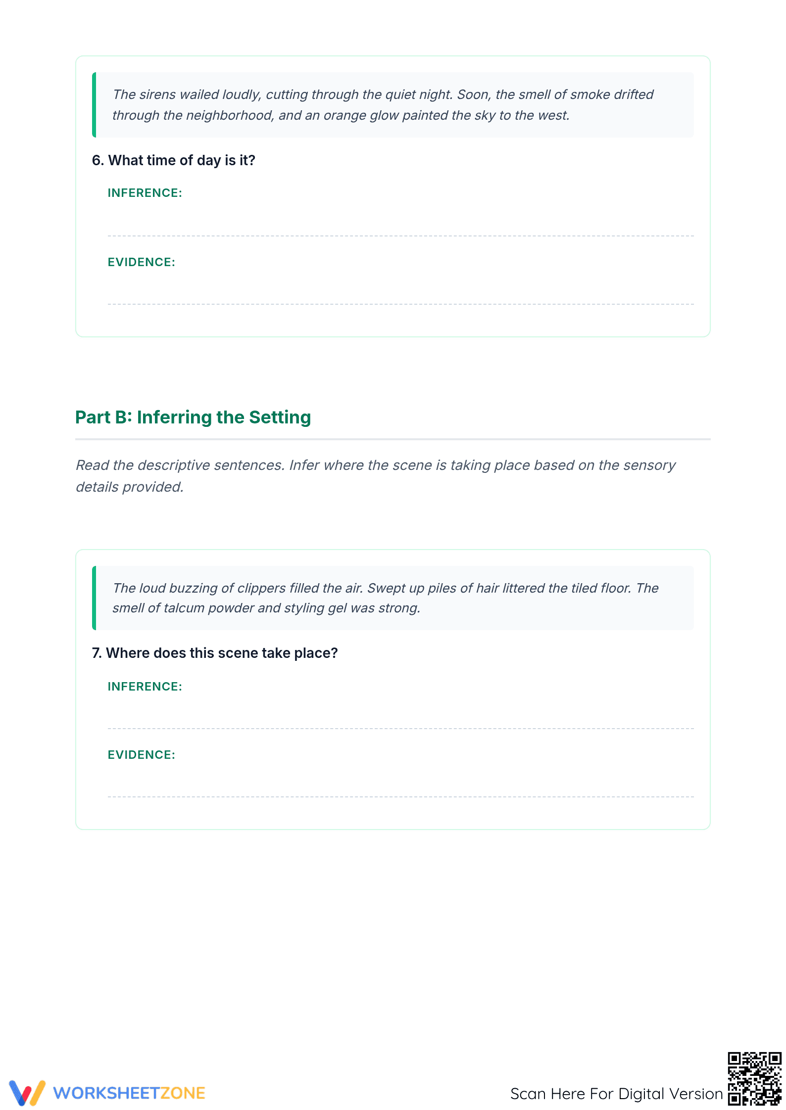 Inferences & Conclusions - Part 3: Reading Strategy Worksheet - Page 4