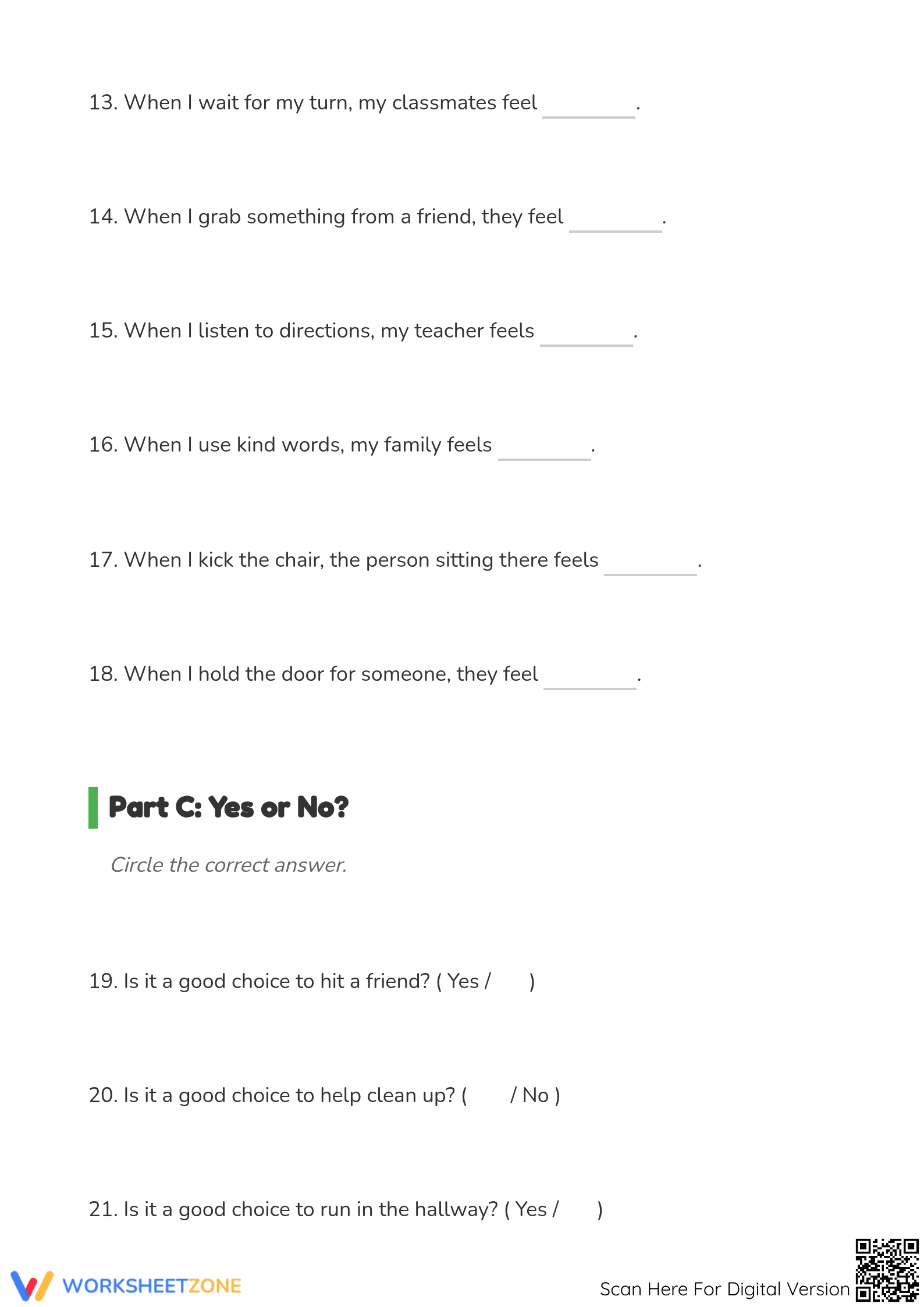 Good or Bad Choices Coloring Worksheet – Learn Classroom Behavior - Page 3