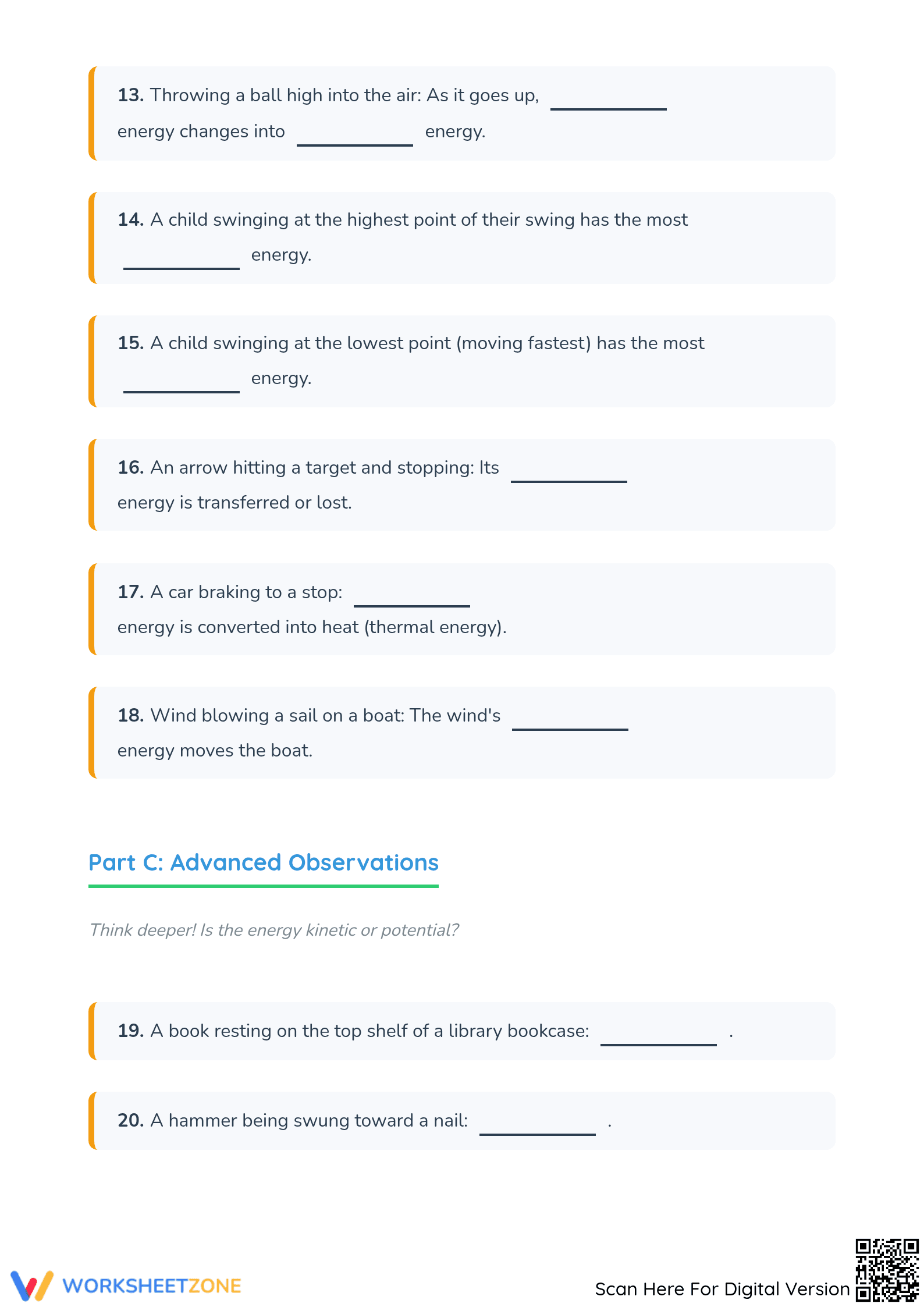 Kinetic or Potential Energy: Identifying Energy Types - Page 3
